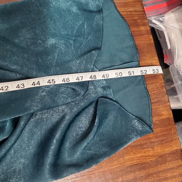 Baltic Born Wrap Dress Large Green Midi Whimsigoth Forest Fairy Party Wedding - Picture 7 of 13